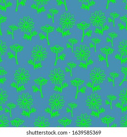 Vector illustration. Abstract bright multi-colored seamless pattern in the form of wildflowers. Design for wrapping paper, wallpaper, covers, print textile.