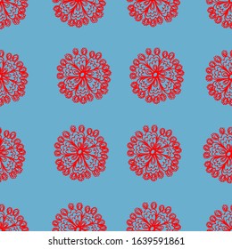 Vector illustration. Abstract bright multi-colored seamless floral pattern. Design for wrapping paper, wallpaper, covers, textile print.