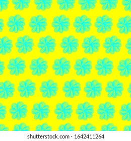 Vector illustration. Abstract bright seamless floral pattern. Design for wrapping paper, wallpaper, covers, backgrounds.	