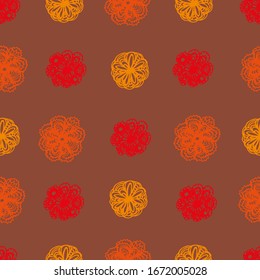  Vektorillustration. Abstraktes, helles, nahtloses Blumenmuster.Design für Wickelpapier, Tapete, Deckel, Hintergründe, Stoffdruck.	