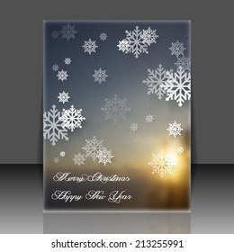 Vector illustration abstract brochure 2015 Christmas Background - eps10 
