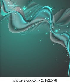 Vector illustration abstract brochure template design with gray-green geometric background