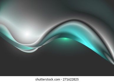 Vector illustration abstract brochure template design with gray-green geometric background