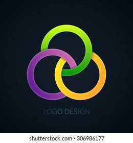 Vector illustration of abstract business logo of the circles.