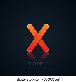 Vector illustration of abstract business logo letter x.