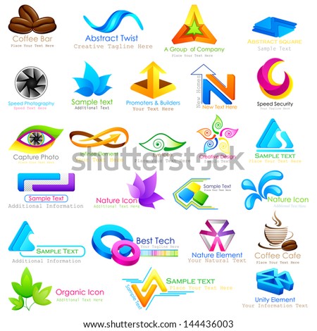 vector illustration of abstract business logo design element