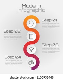 Vector illustration abstract business modern infographic with four options