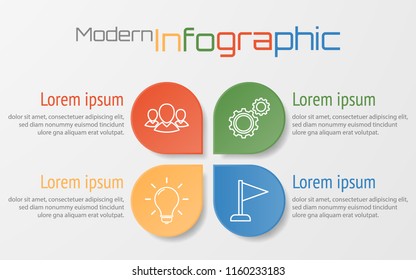 Vector illustration abstract business modern infographic with four options