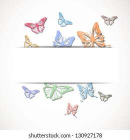 Vector Illustration of Abstract Butterflies