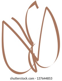 Ilustración vectorial de una mariposa abstracta