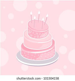 Vector illustration of an abstract cake