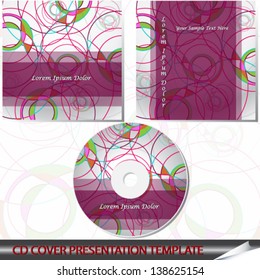 Vector illustration of abstract CD cover design.