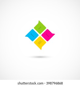 Vector illustration of an Abstract Chat flower