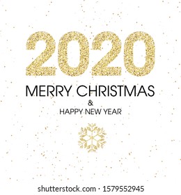 Vector illustration abstract Christmas Background with Golden Glitters