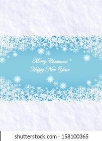 Vector illustration abstract Christmas background with snow texture and snow flakes - eps10 .