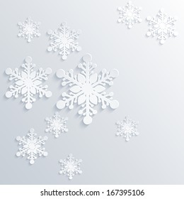 Vector illustration abstract Christmas background with snowflakes - eps10