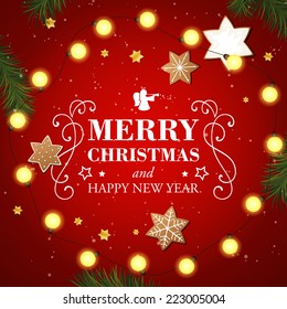 Vector Illustration of an Abstract Christmas Background