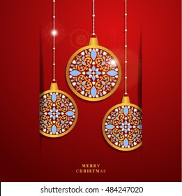 Vector illustration abstract Christmas Background.