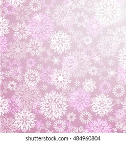 Vector illustration of abstract Christmas background with snowflakes