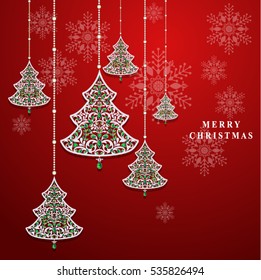 Vector illustration abstract Christmas Background.