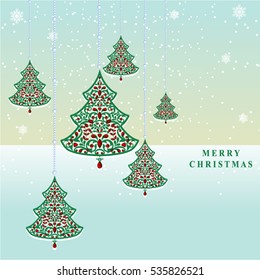 Vector illustration abstract Christmas Background.