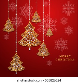 Vector illustration abstract Christmas Background.