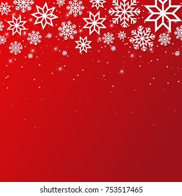 Vector illustration abstract Christmas Background with volumetric snowflakes. Winter paper art design. White 3D snowflakes with shadow. Xmas and new year background with shining stars