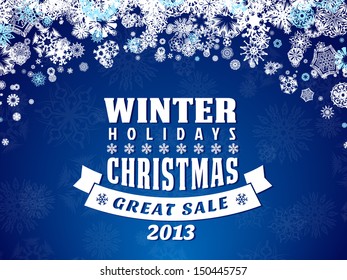 Vector illustration abstract Christmas Card with text