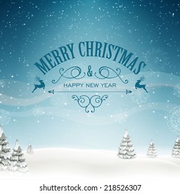 Vector Illustration of an Abstract Christmas Design