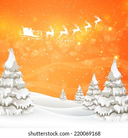 Vector Illustration of an Abstract Christmas Design