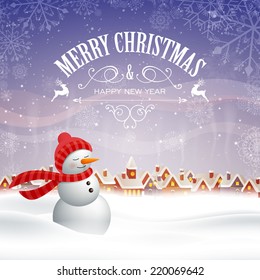 Vector Illustration of an Abstract Christmas Design