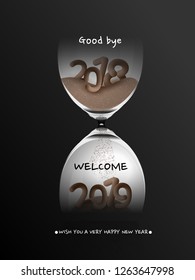 Vector illustration abstract Christmas and New year Background, Numbers Typography