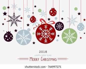 Vector illustration abstract Christmas and New year  Background