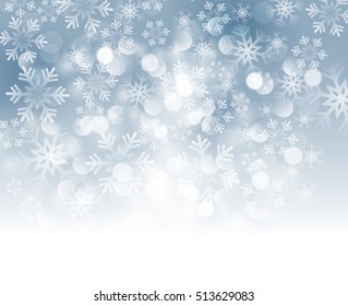 Vector illustration. Abstract Christmas snowflakes background. Gray color