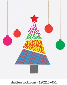 vector illustration of an abstract Christmas tree.