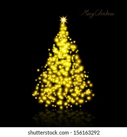 Vector Illustration of an Abstract Christmas Tree