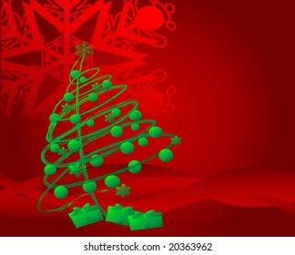 ilustración vectorial de un fondo de árbol de navidad abstracto
