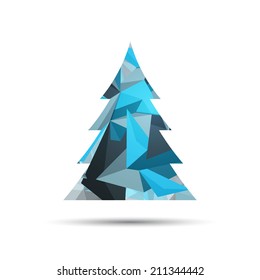 Vector Illustration of an Abstract Christmas Tree