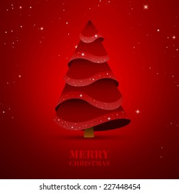 Vector Illustration of an Abstract Christmas Tree