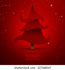 Vector Illustration of an Abstract Christmas Tree