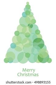 vector illustration of an abstract Christmas tree