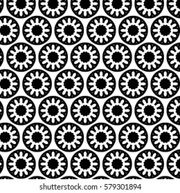 Vector illustration of abstract circle black and white pattern