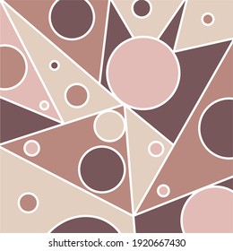 Vector illustration of abstract circles and lines in shade of powder