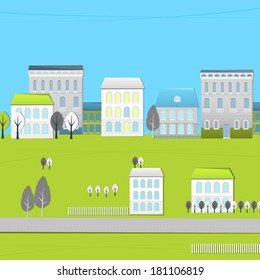 Vector illustration of abstract city landscape