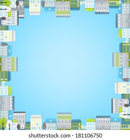 Vector illustration of abstract city pattern