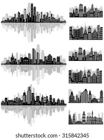 Vector illustration of a abstract city silhouette