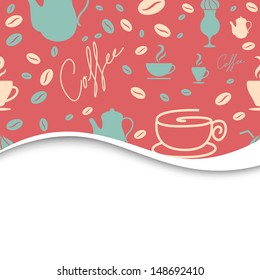 Vector Illustration of an Abstract Coffee Background