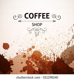 Vector Illustration of an Abstract Coffee Background