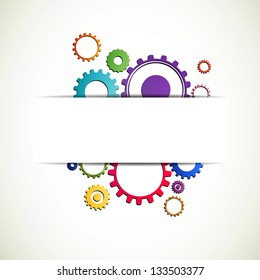 Vector Illustration of Abstract Cog Wheels