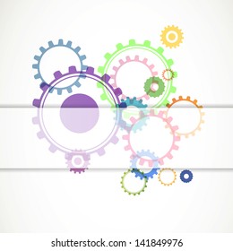 Vector Illustration of Abstract Cog Wheels